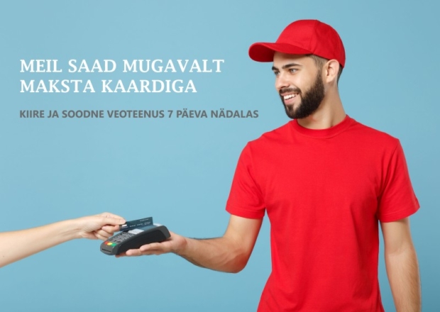 Nüüd saad tasuda veoteenuse eest kaardimaksega! 1 Veoteenus-kaardimaksega